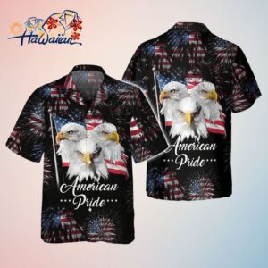 3D Full Printed Eagle American Pride Trendy Hawaiian Shirt For 4Th Of July Gifts Summer Aloha Patri