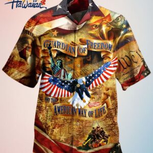 4Th Of July Guardian Of Freedom American Way Of Life Independence Day Hawaiian Shirt Trendy Aloha