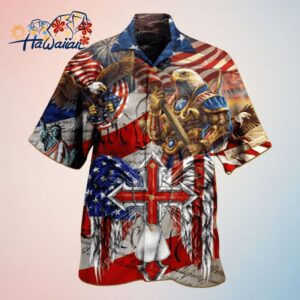 4Th Of July Hawaii Shirt Combatant Eagle American Flag Hawaiian Aloha Shirt Unisex Adult Trendy Al