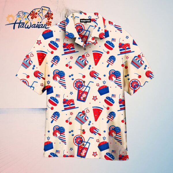 4Th Of July Ice Cream And Cakes Hawaiian Shirt Trendy Aloha