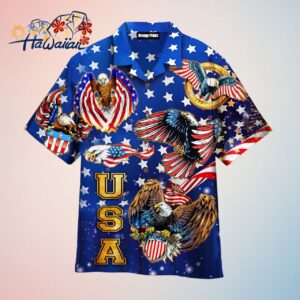 4Th Of July Independence Day Eagles Trendy Hawaiian Shirt Trendy Aloha