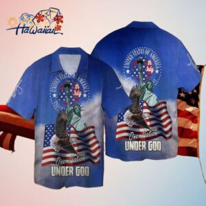 4Th Of July Independence Day One Nation Under God Trendy Hawaiian Shirt Trendy Aloha