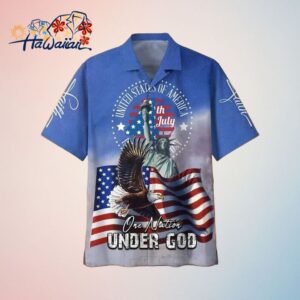4Th Of July One Nation Under God Independence Day Hawaiian Shirt Trendy Aloha
