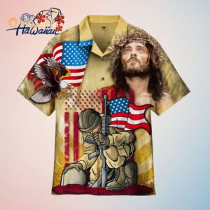4Th Of July One Nation Under God Independence Day Memorial Day Hawaiian Shirt Trendy Aloha
