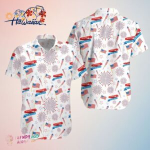 4Th Of July Us Pattern Hawaiian Shirt Trendy Aloha