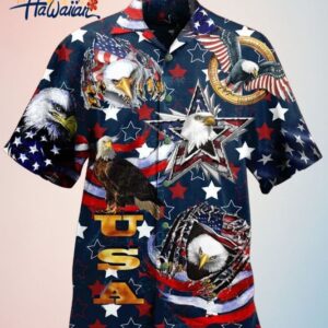 4Th Of July Usa Flag Independence Day Hawaiian Shirt Trendy Aloha
