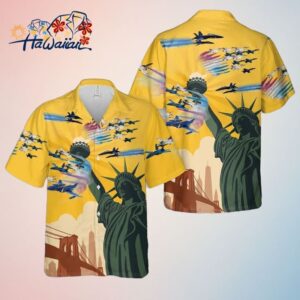 Airshow Blue Angels And Thunderbirds 4Th Of July Trendy Hawaiian Shirt Patriotic Trendy Hawaiian Sh