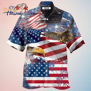 America 4Th Of July America Eagle Freedom Hawaiian Shirt Trendy Aloha