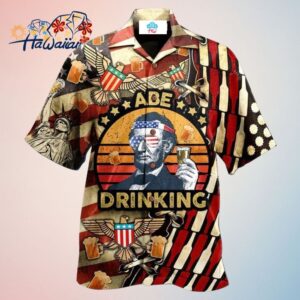 America Abe Patriotism America Hawaiian Shirt Trendy Aloha Trendy Aloha