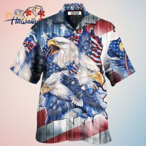 America Eagle Proud Amazing Patriotic Hawaiian Shirt Trendy Aloha