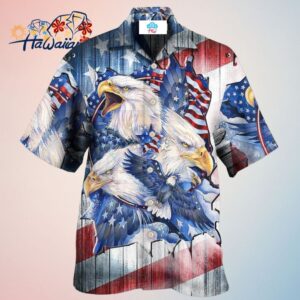 America Eagle Proud Amazing Patriotic Hawaiian Shirt Trendy Aloha Trendy Aloha