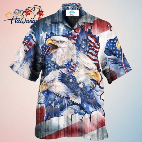 America Eagle Proud Amazing Patriotic Hawaiian Shirt Trendy Aloha Trendy Aloha