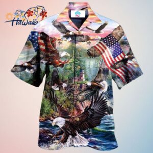 America Eagle Spirit Of America Hawaiian Shirt Trendy Aloha Trendy Aloha