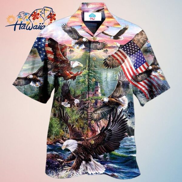 America Eagle Spirit Of America Hawaiian Shirt Trendy Aloha Trendy Aloha
