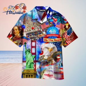 America Eagle Victory Independence Day 4Th Of July Trendy Hawaiian Shirt Trendy Aloha