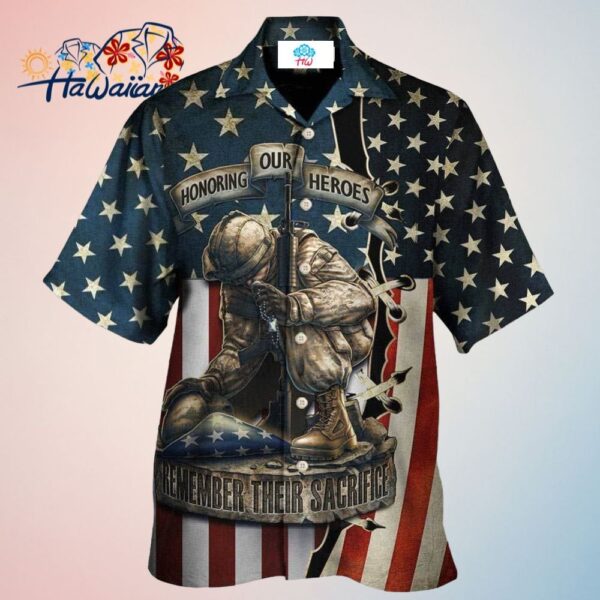 America Honoring Our Heroes Remember Their Sacrifice Hawaiian Shirt Trendy Aloha Trendy Aloha
