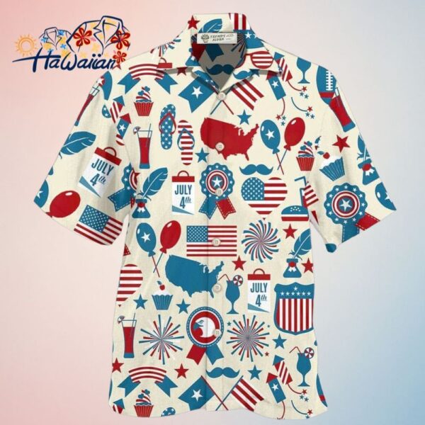 America Independence Day Fourth Of July Independence Day Symbols Hawaiian Shirt Trendy Aloha Tre
