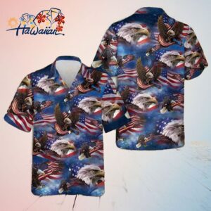 American Eagle Trendy Hawaiian Shirt Best Patriotic 4Th Of July Trendy Hawaiian Shirt Trendy Aloh