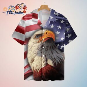 American Eagle Usa Flag Trendy Hawaiian Shirt 4Th Of July Trendy Hawaiian Shirt For Men And Women