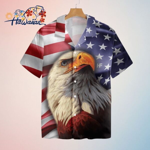 American Eagle Usa Flag Trendy Hawaiian Shirt 4Th Of July Trendy Hawaiian Shirt For Men And Women