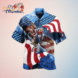 American Flag Special Patriotic Eagle Hawaiian Shirts Trendy Aloha