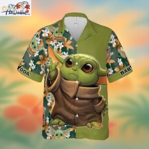 Baby Yoda Floral Pattern Star Wars Trendy Hawaiian Shirt Gifts For Star Wars Fans Perfect Gifts For