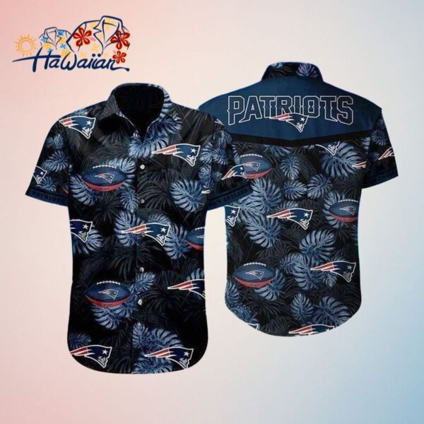 Black Tropical New England Patriots Trendy Hawaiian Shirt Nfl Football Team Perfect Gifts For Your