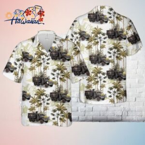 Black Widow Gun Truck US Army Patriotic 3D Hawaiian Shirt Men Trendy Aloha