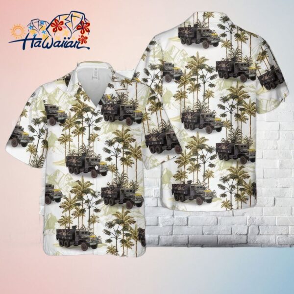 Black Widow Gun Truck US Army Patriotic 3D Hawaiian Shirt Men Trendy Aloha