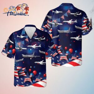 Boeing Mercury US Navy Patriotic 4tof July Themed Hawaiian Shirt Trendy Aloha