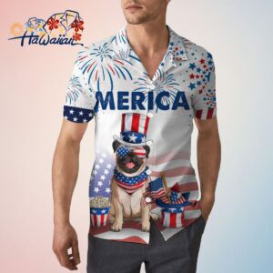 Bulldog American Flag 4Th Of July Firework Trendy Hawaiian Shirt Trendy Aloha 2