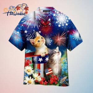 Cat Happy 4Th Of July Cat Trendy Hawaiian Shirt Perfect Gifts For Your Loved Ones Trendy Aloha