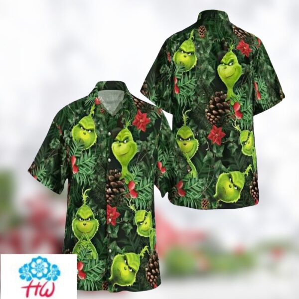 Christmas Grinch Hawaiian Shirt Trendy Aloha
