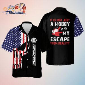 Custom Flame With Name Hawaiian Bowling Shirts Usa Flag Patriotic Hawaiian Bowling Shirts Trendy