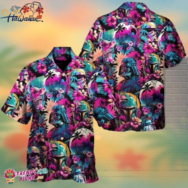 Darth Vader Pirate Theme Hawaiian Shirt Family Starwars Beachwear Trendy Aloha 1