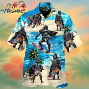 Darth Vader Star Wars Surfing Hawaiian Shirt For Men Women Kids Trendy Aloha 1