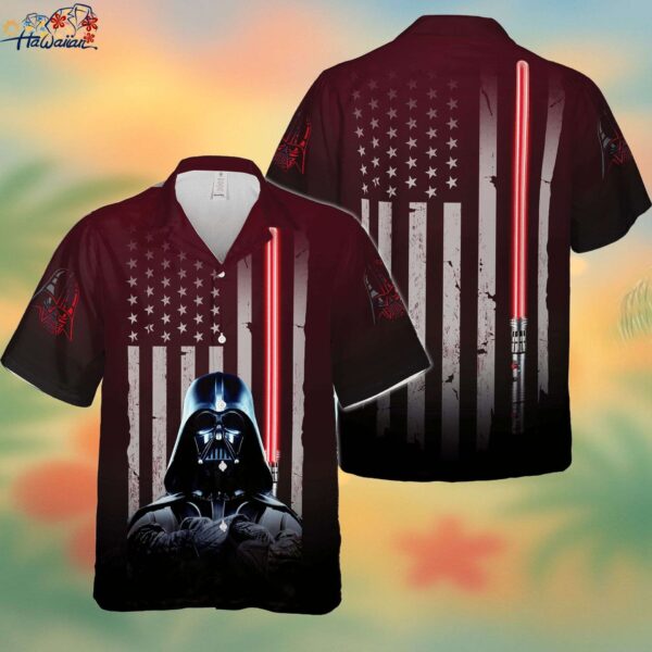 Darth Vaders Presence on Star Wars Hawaiian 3D Attire Trendy Aloha 1