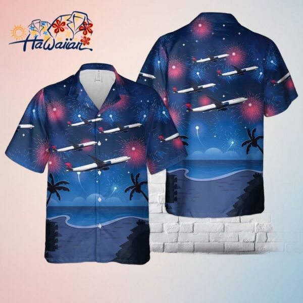 Delta Air Lines Airbus 941N 4Th Of July Trendy Hawaiian Shirt Trendy Aloha