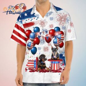 Doberman Independence Day Trendy Hawaiian Shirt For Men And Women 4Th Of July Trendy Hawaiian Shirt