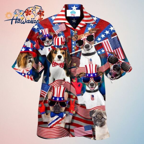 Dogs Patriotic America Hawaiian Shirt Trendy Aloha Trendy Aloha