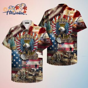 Eagle Patriotic God Bless America Trendy Hawaiian Shirt Trendy Aloha