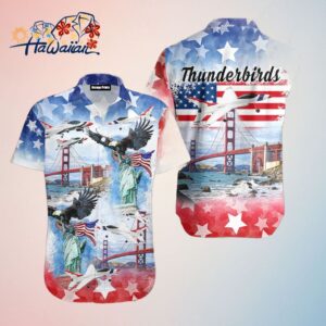 Eagle Thunderbirds Usaf Air Independence Day Happy The 4Th Of July Hawaiian Shirt Trendy Aloha