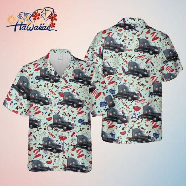 First Generation Freightliner Cascadia 4Th Of July Trendy Hawaiian Shirt Trendy Aloha