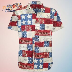 Freedom American Flag Patriotic Hawaiian Shirt Trendy Aloha