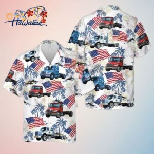 Freightliner Business Class M2 4Th Of July Trendy Hawaiian Shirt For Men Trendy Aloha