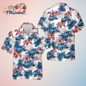 Freightliner New Cascadia Continental Patriotic Truck 4Th Of July Trendy Hawaiian Shirt Trendy Alo