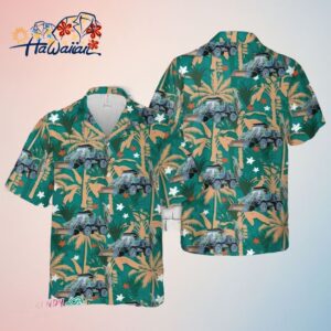 Freightliner Unimog US Army Patriotic Hawaiian Summer Beach Shirt Trendy Aloha