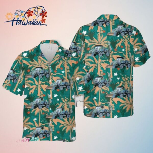Freightliner Unimog US Army Patriotic Hawaiian Summer Beach Shirt Trendy Aloha