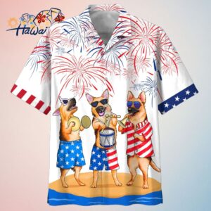 German Shepherd Hawaiian Splendor USA Patriotic Aloha Trendy Aloha