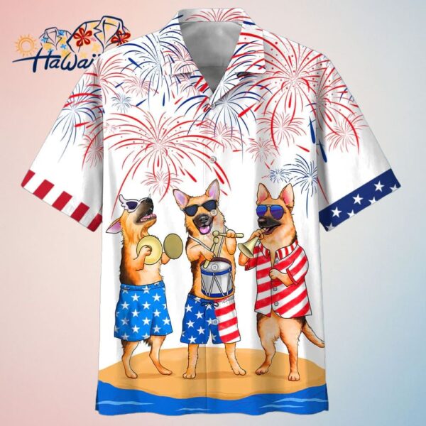 German Shepherd Hawaiian Splendor USA Patriotic Aloha Trendy Aloha